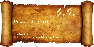 Orosz Ingrid névjegykártya